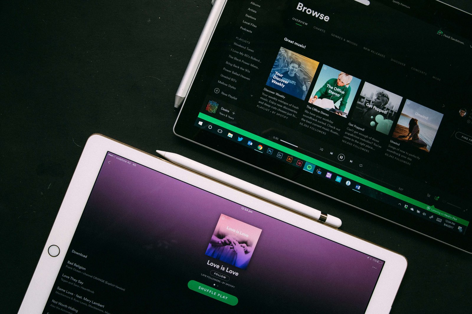 Imagem do aplicativo spotify no computador, exemplo de product-market-fit.