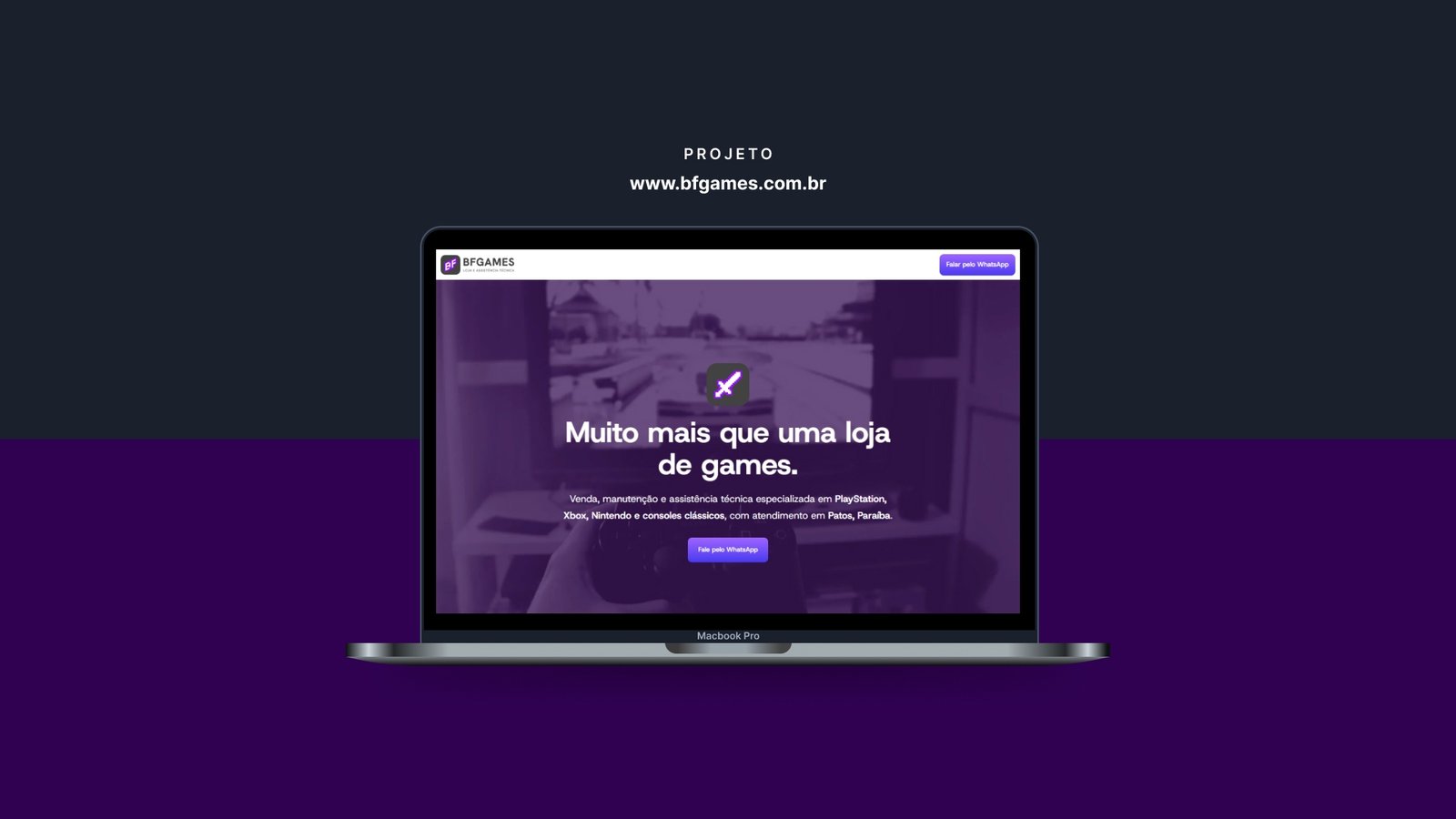 Imagem ilustrativa do site da BFGames