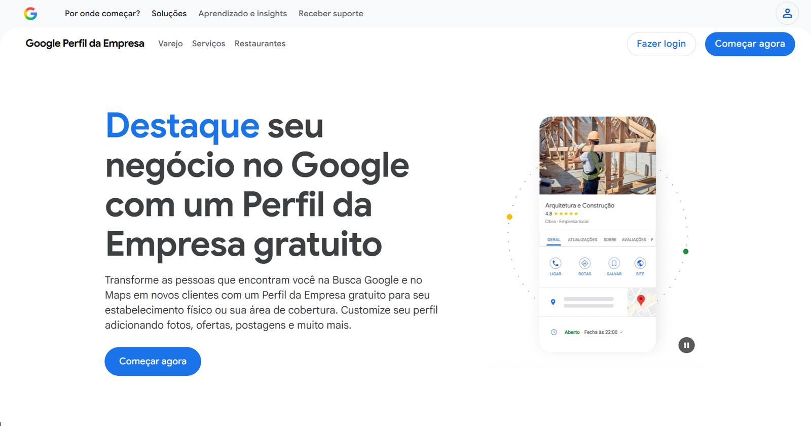 Imagem do Google Perfil da Empresa